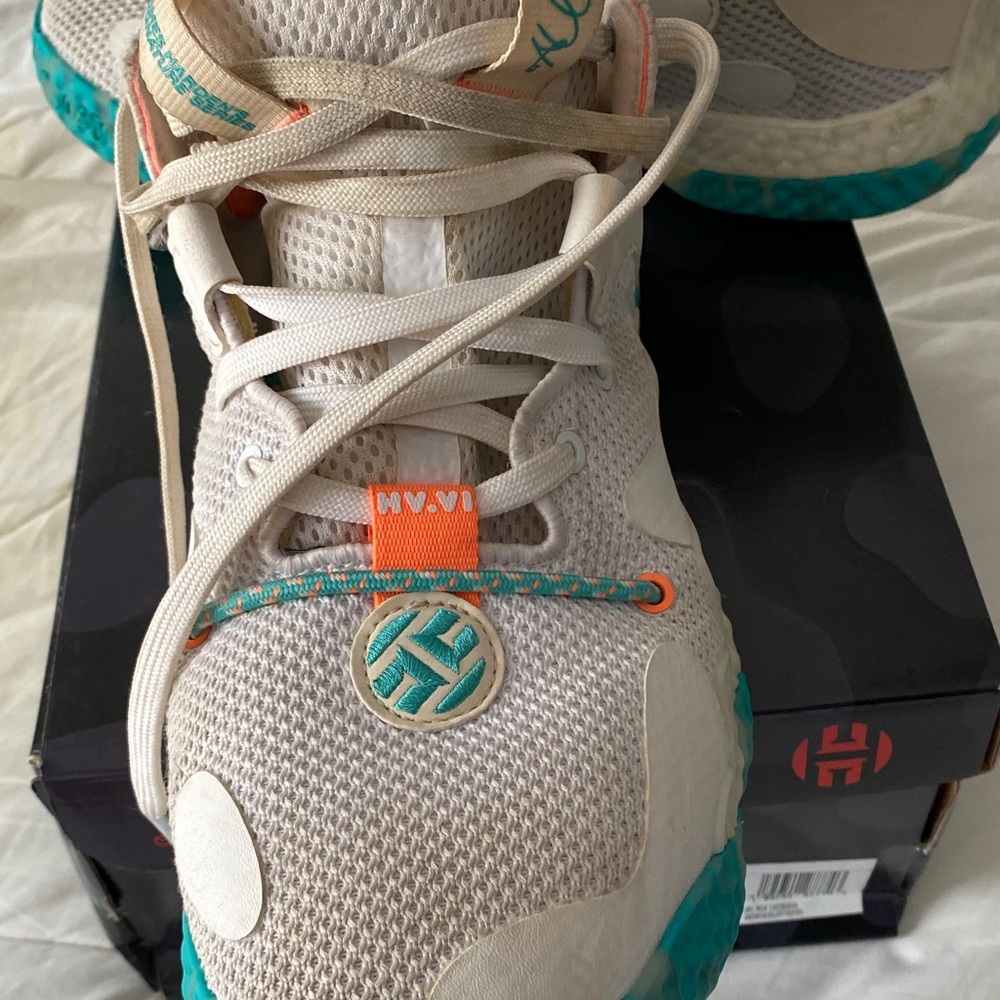 Adidas Sneakers with Teal and Beige Soles